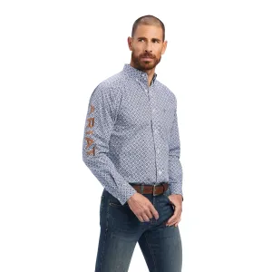 10041791 Ariat Men's Pro Series Team Maurice Fitted LS Shirt White