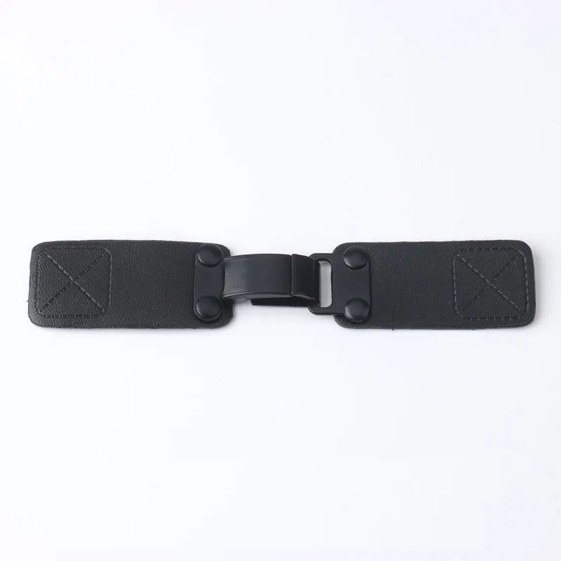 140mm White Brown Black Leather Decorative Buckles for Coats Jackets 6pcs