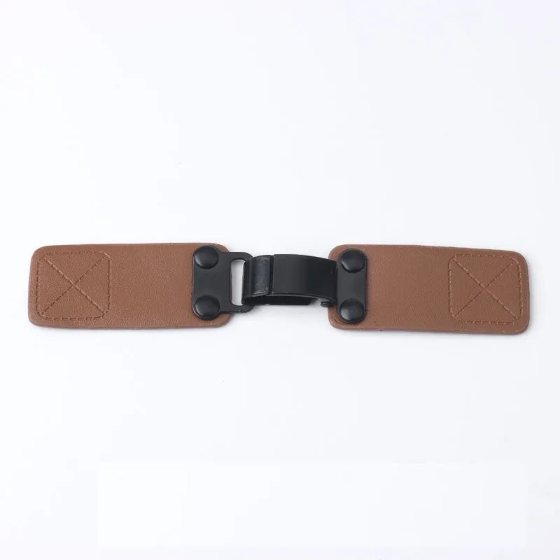 140mm White Brown Black Leather Decorative Buckles for Coats Jackets 6pcs
