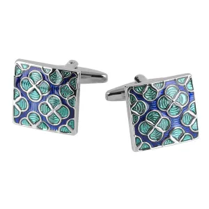 17mm Square Enamel Cufflinks