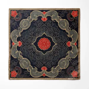 ABSTRACT IKAT SILK POCKET SQUARE