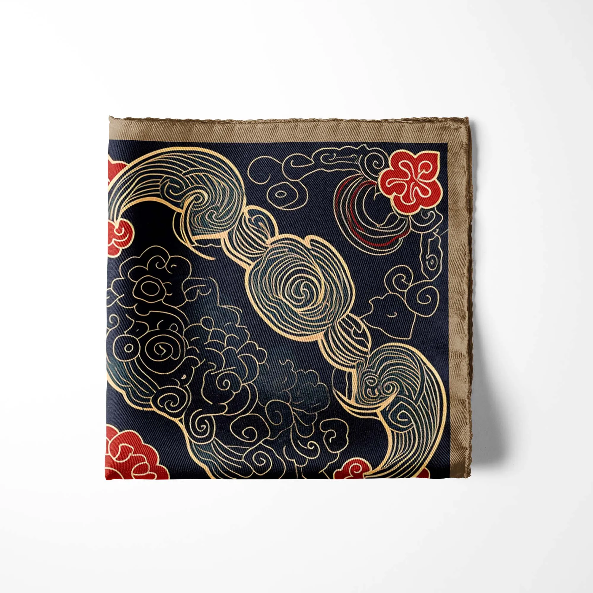 ABSTRACT IKAT SILK POCKET SQUARE