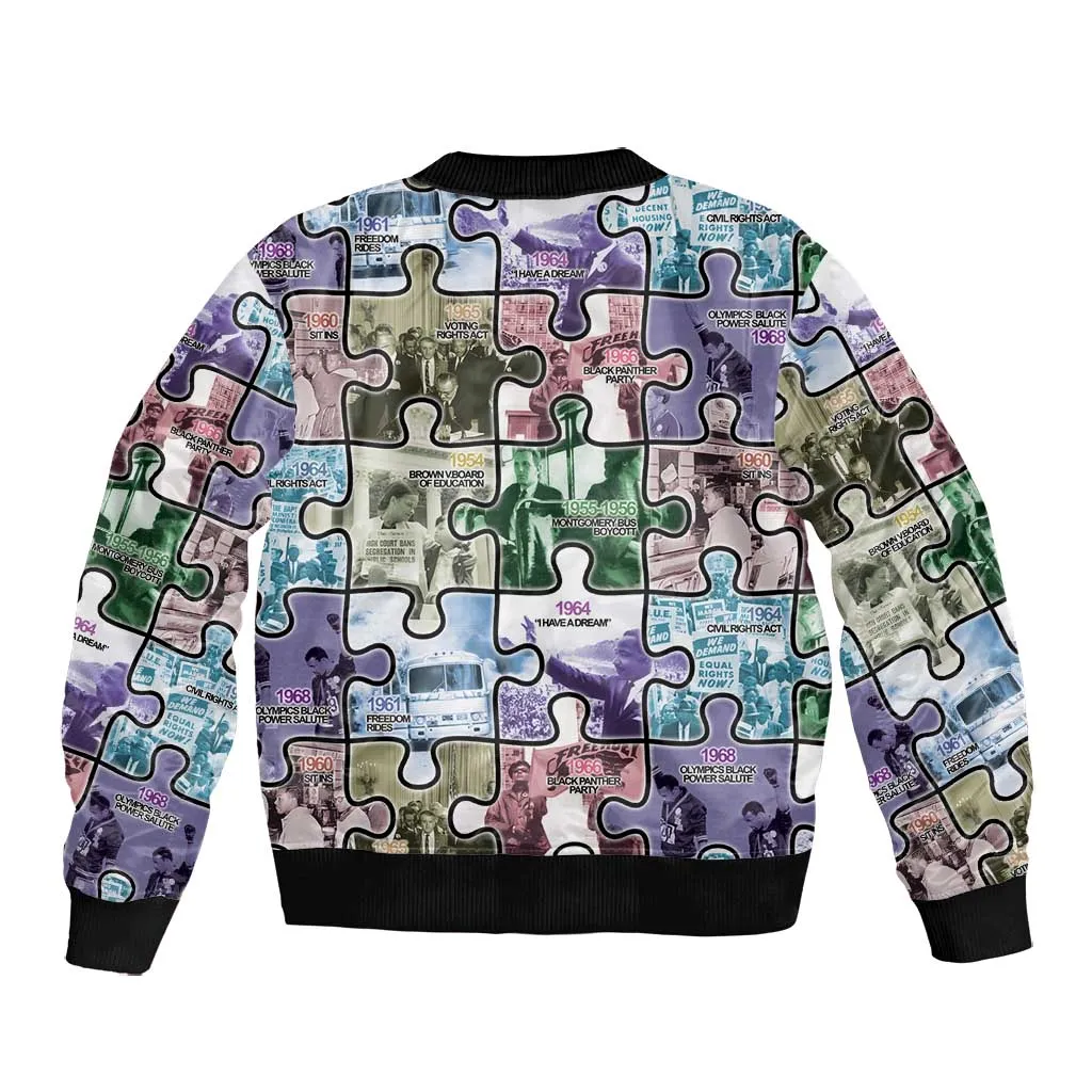 African American Bomber Jacket The Civil Rights Journey in Puzzle DT03