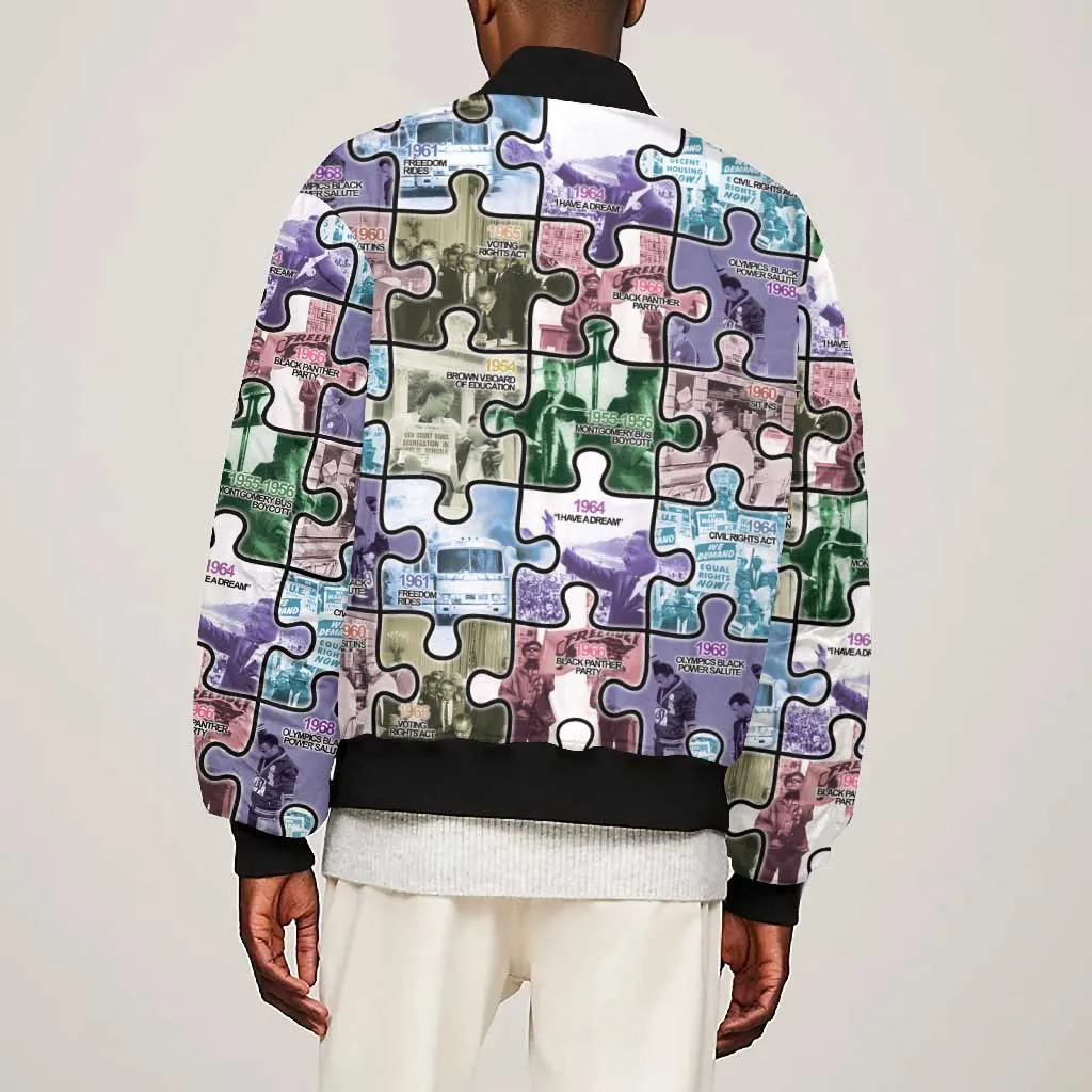 African American Bomber Jacket The Civil Rights Journey in Puzzle DT03
