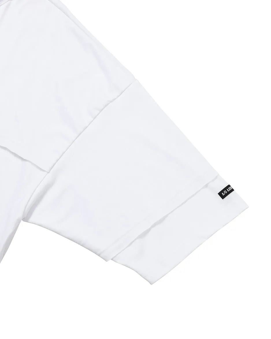 AJOBYAJO Tri Logo Mixed T-Shirt White