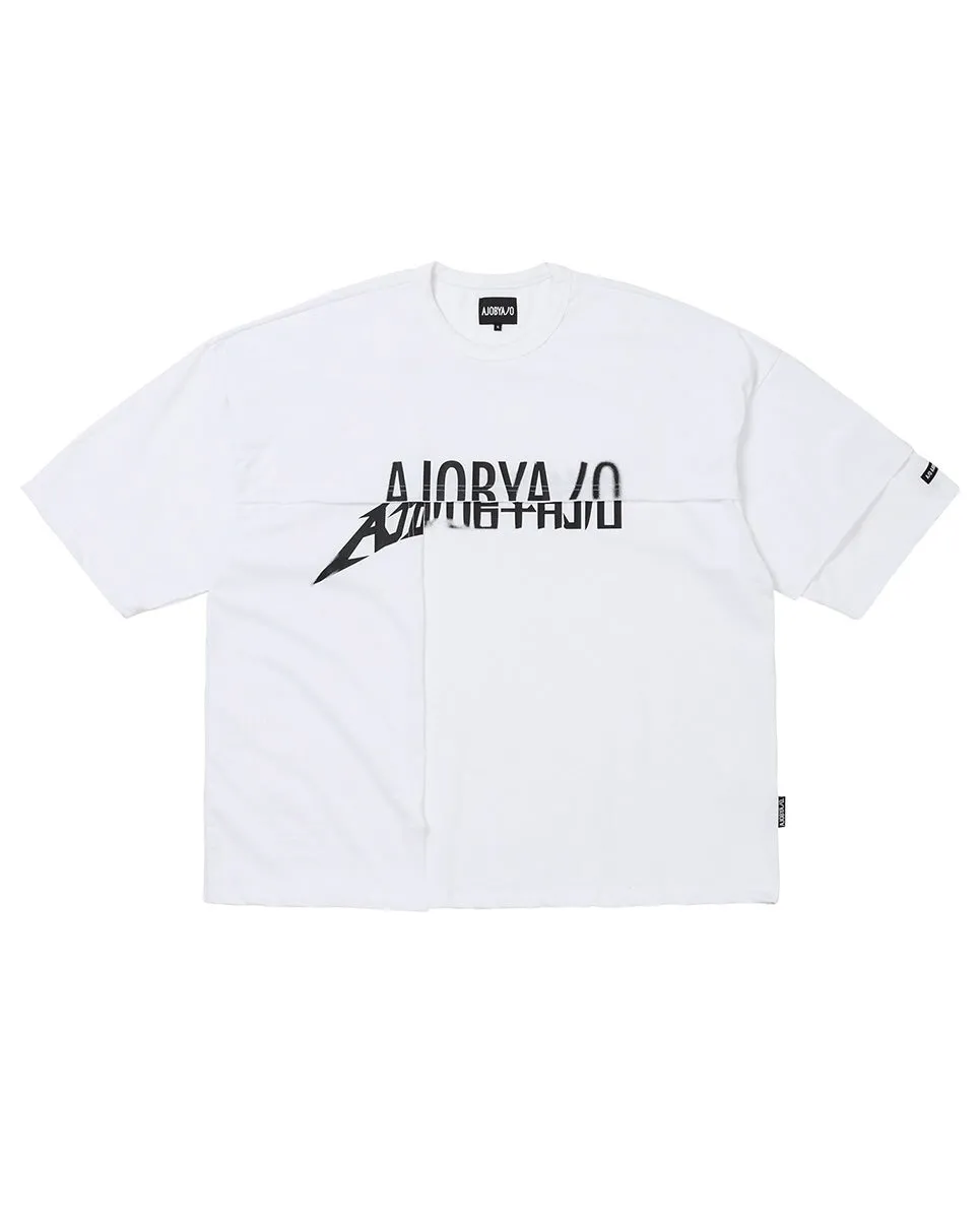 AJOBYAJO Tri Logo Mixed T-Shirt White