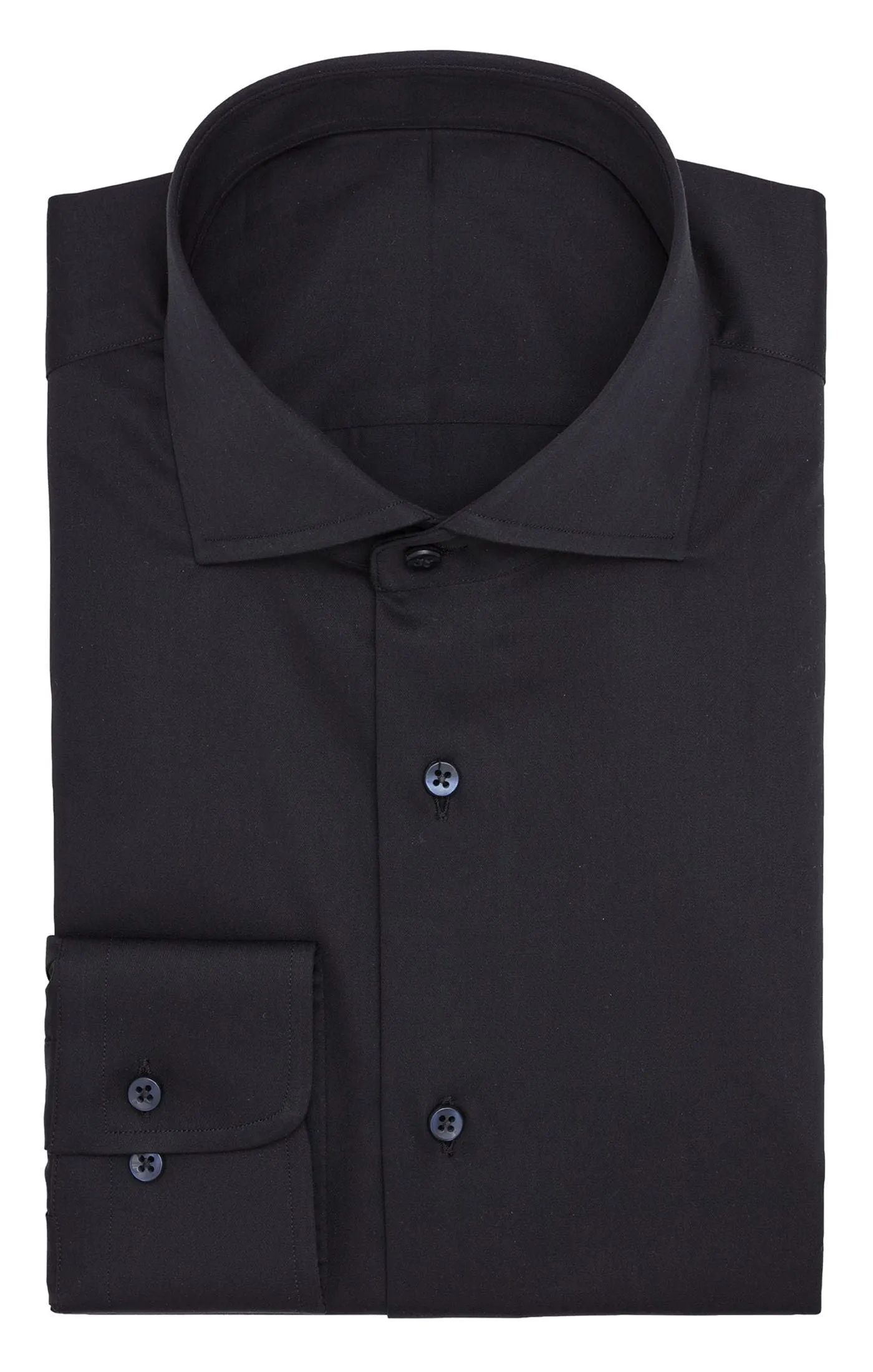 Albini Black Twill 365 Easy Care Fine Cotton