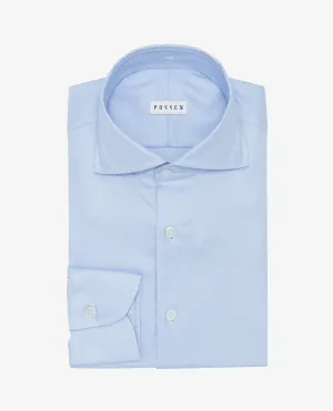 Albini Light Blue Twill 365 Easy Care Fine Cotton