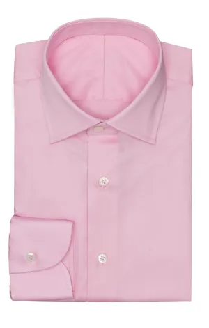 Albini Pink Satin Twill 365 Easy Care Fine Cotton