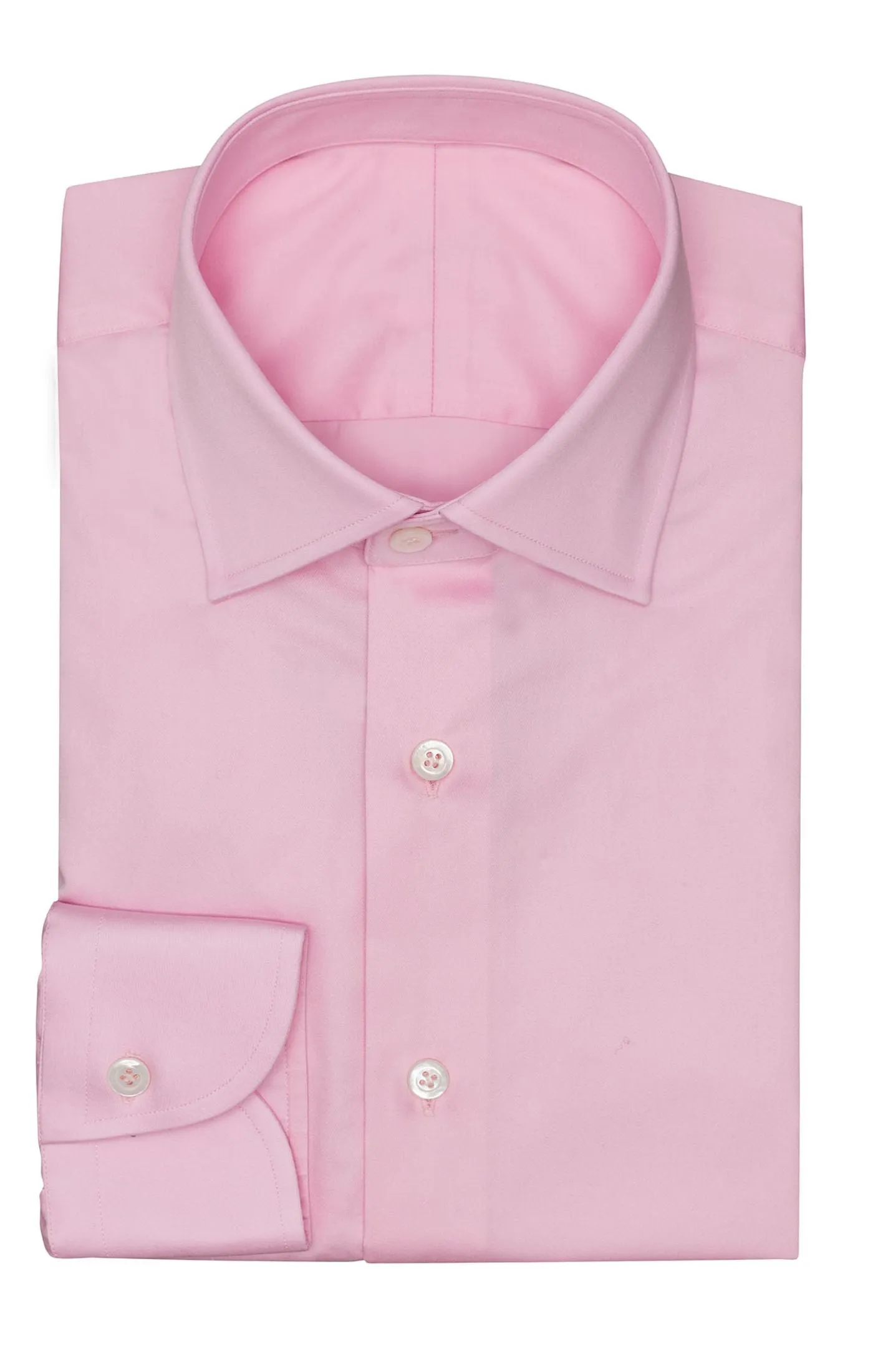Albini Pink Satin Twill 365 Easy Care Fine Cotton