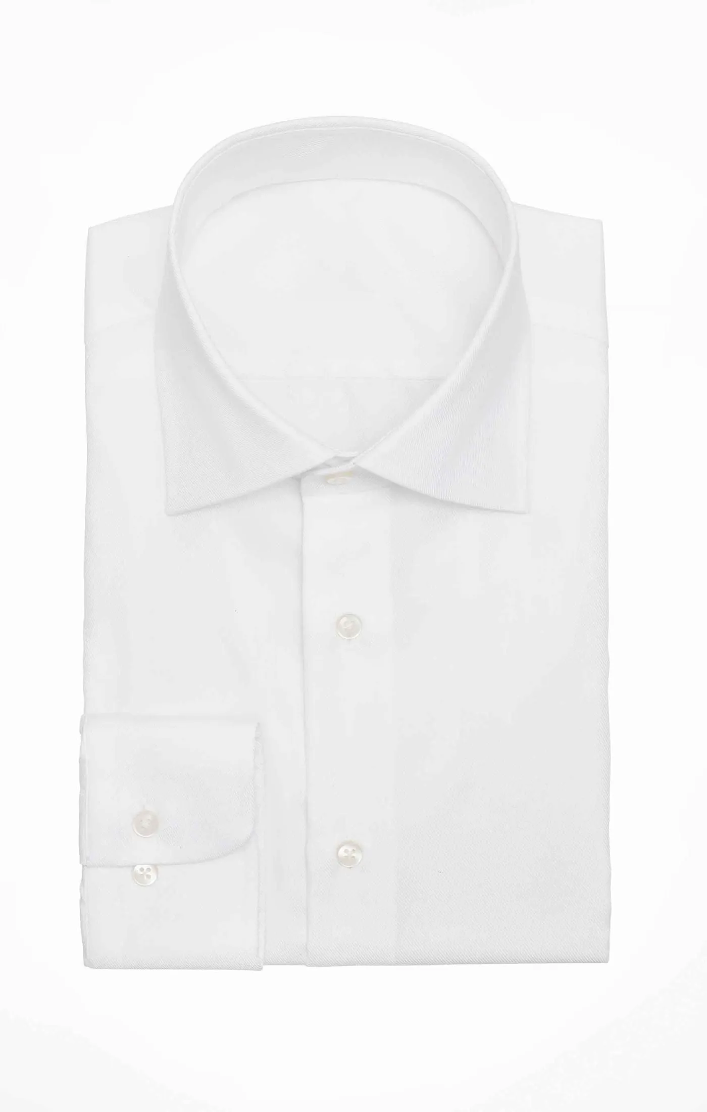 Albini White Twill 365 Easy Care Fine Cotton