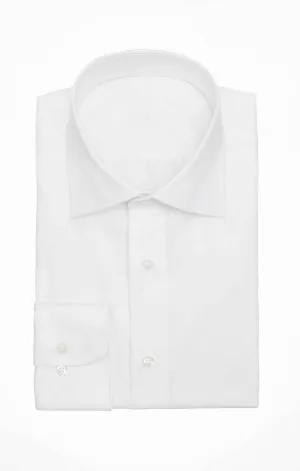 Albini White Twill 365 Easy Care Fine Cotton