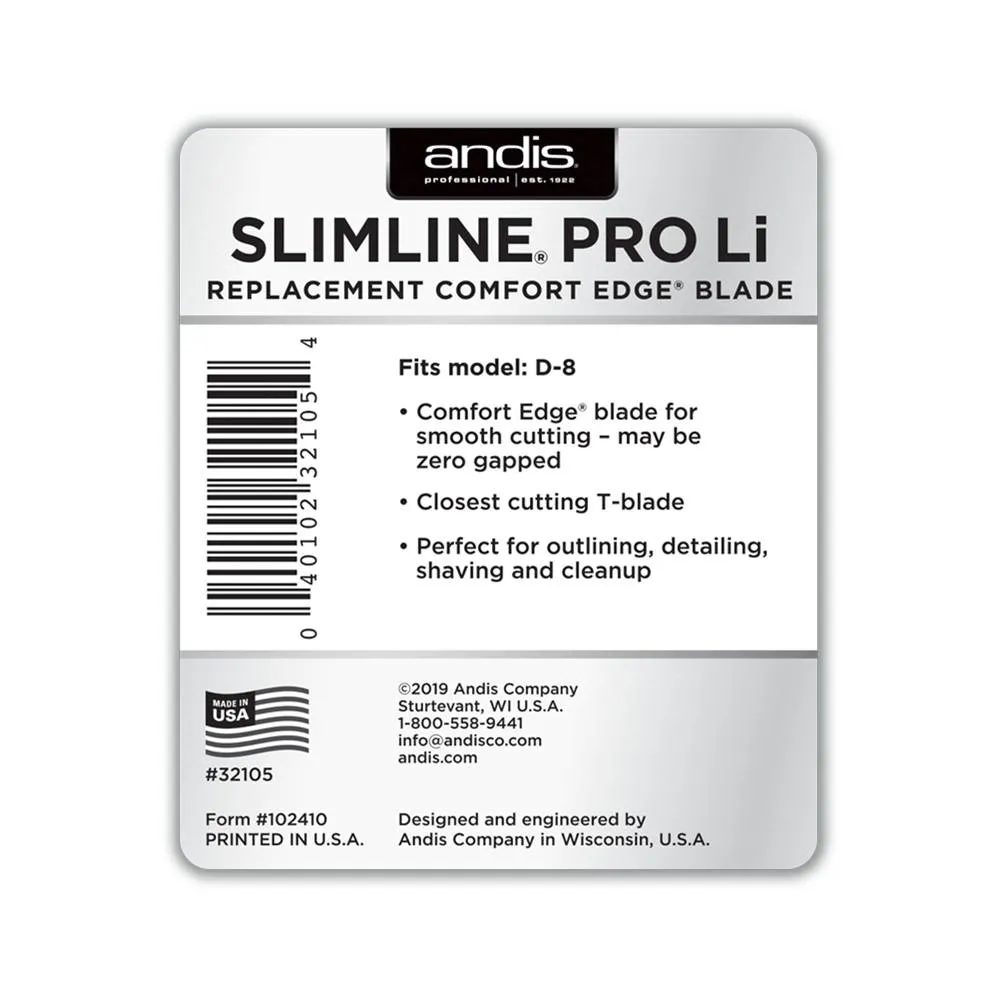 ANDIS - Slimline Pro Li Trimmer Replacement Blade Set - Carbon Steel