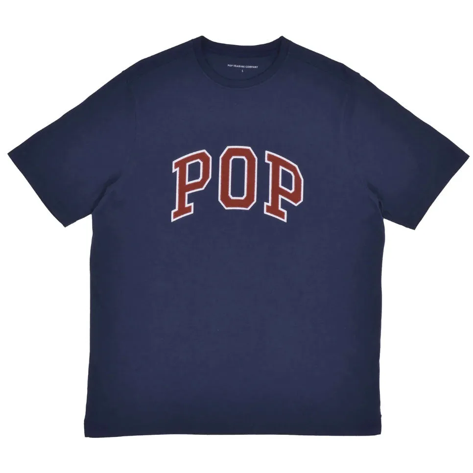 arch t-shirt navy fired brick