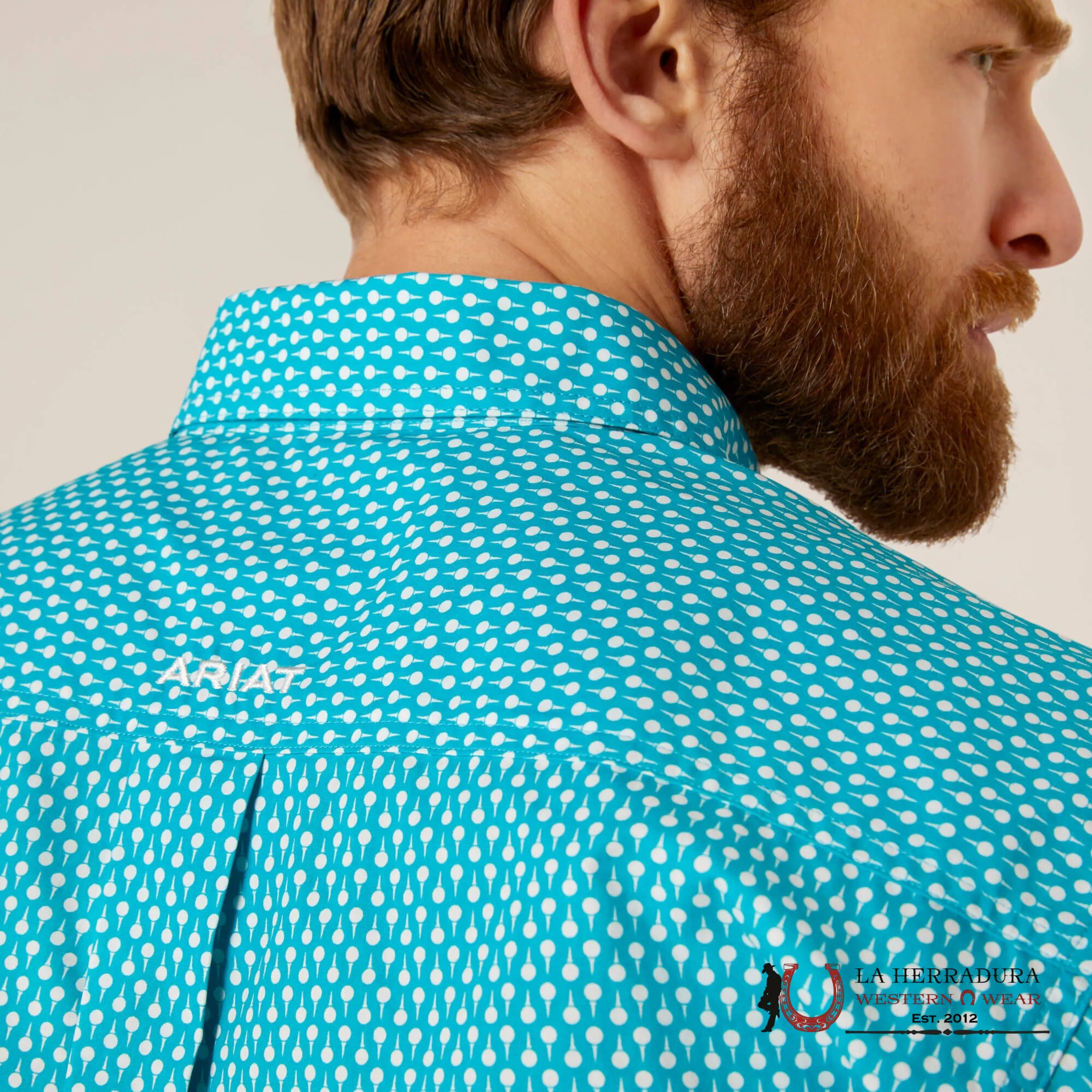 ARIAT BLAINE FITTED LONG SLEEVE SHIRT LANAI TURQUOISE - 6193