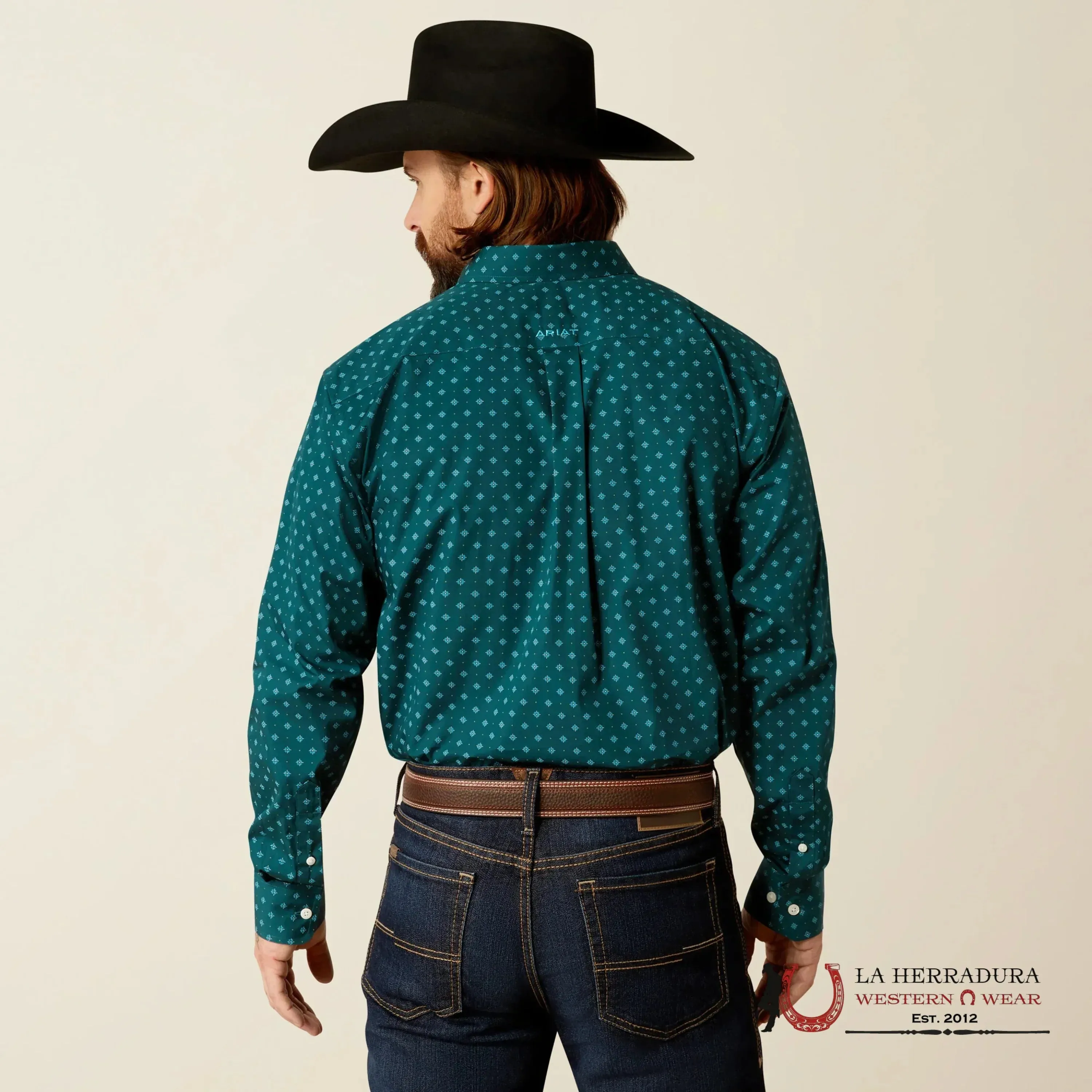 ARIAT CLASSIC WT GUNNAR DEEO TEAL LONG SLEEVE SHIRT - 2374