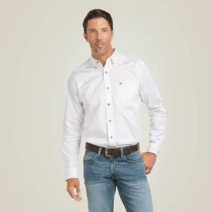 Ariat Solid Twill Fitted Shirt White