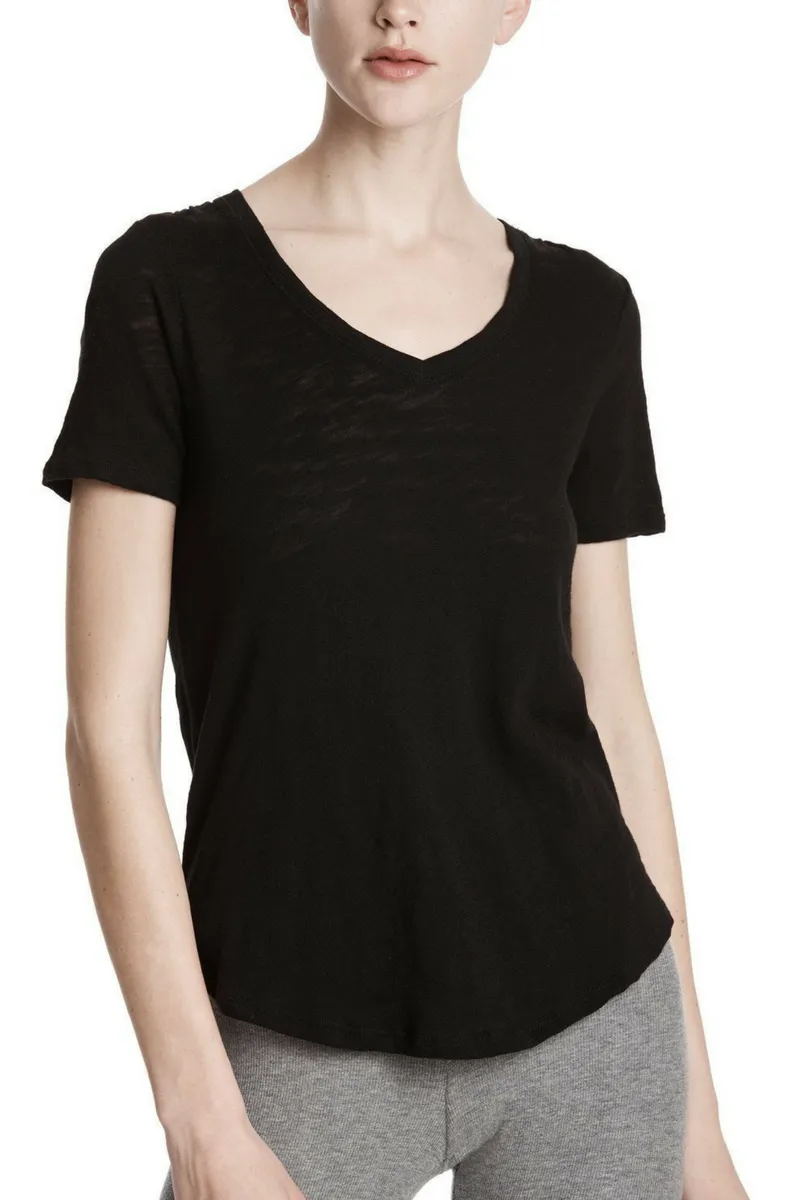 ATM Anthony Thomas Melillo Slub Jersey V-Neck Tee