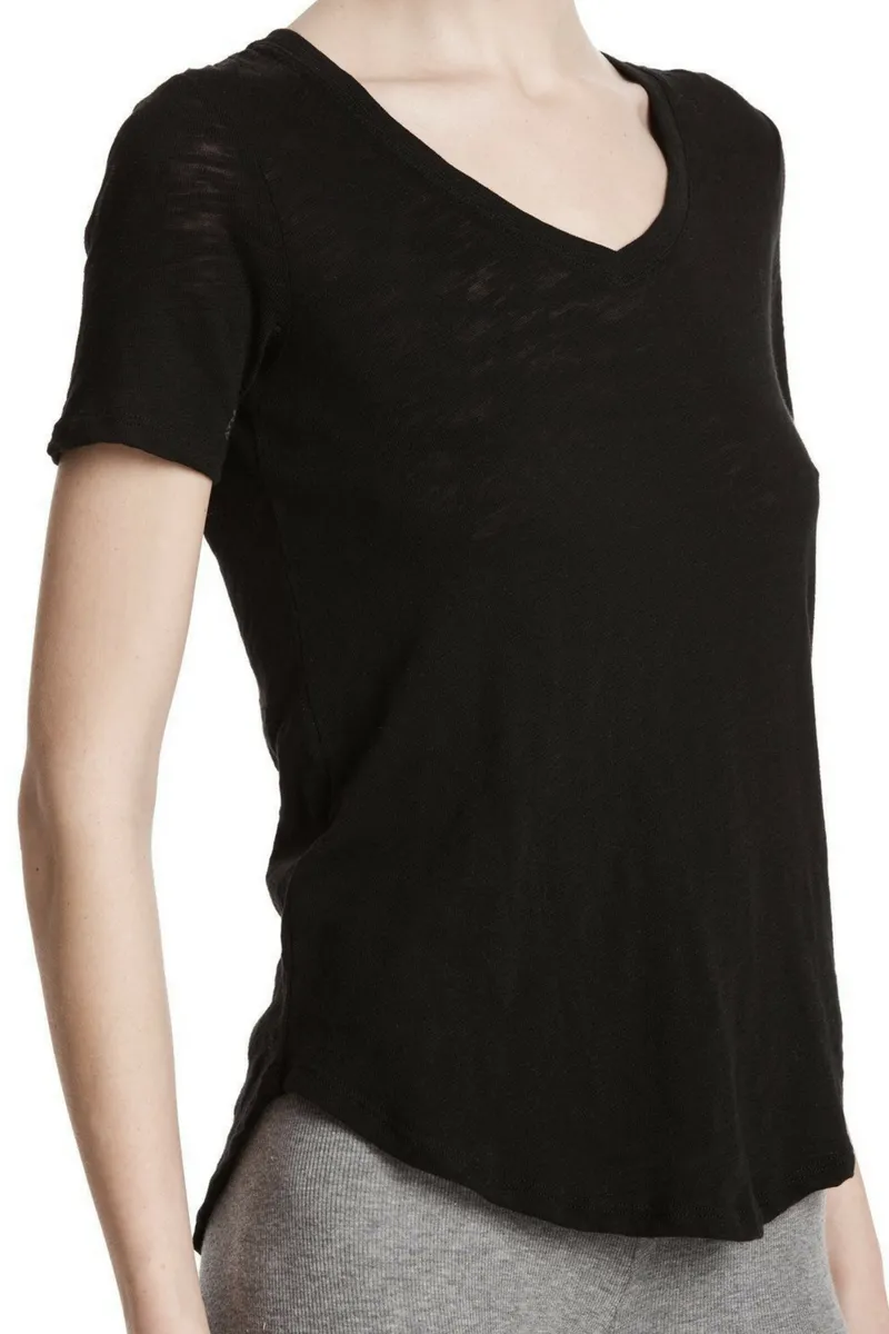 ATM Anthony Thomas Melillo Slub Jersey V-Neck Tee