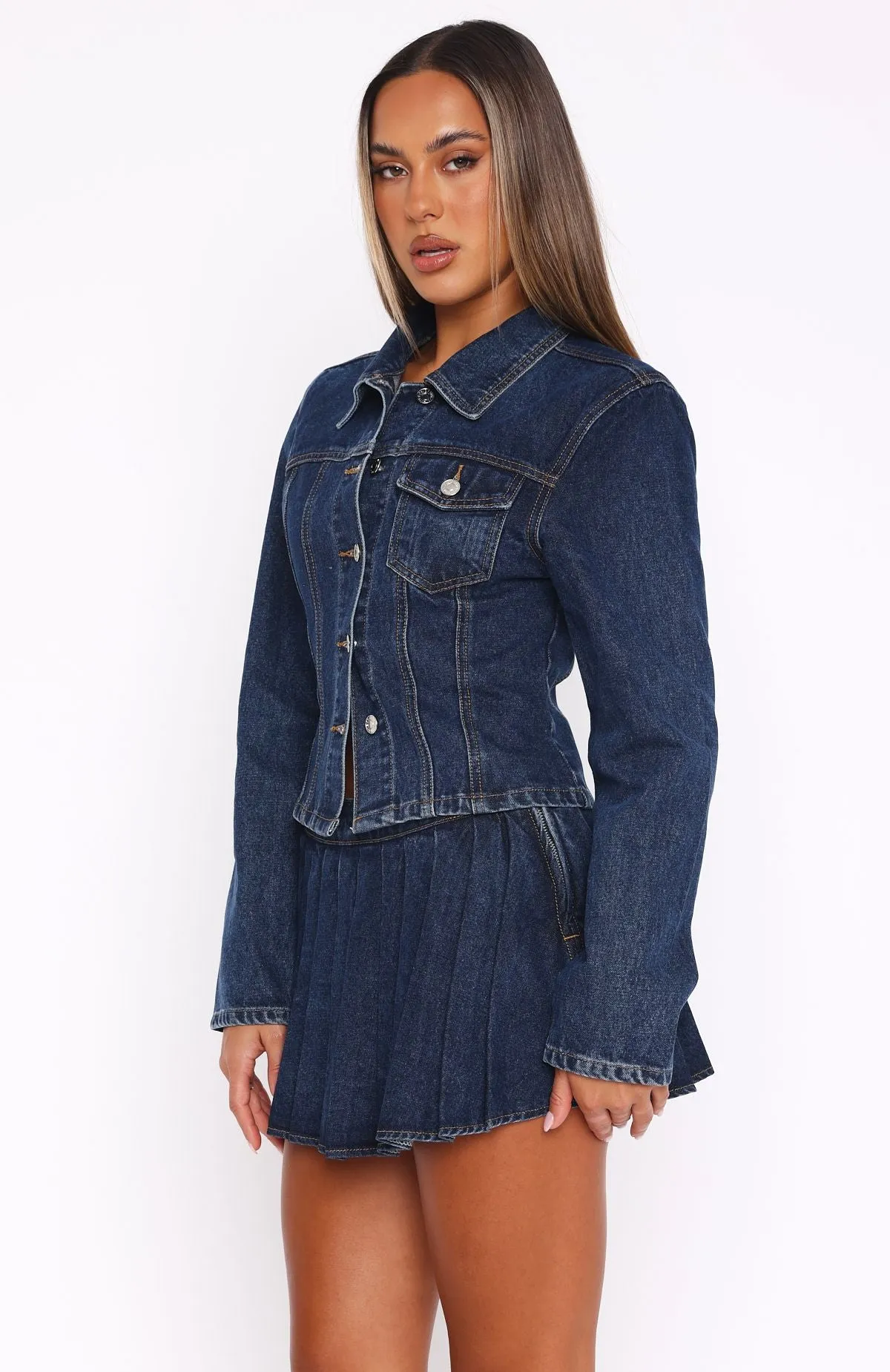 Ayla Denim Jacket Dark Blue