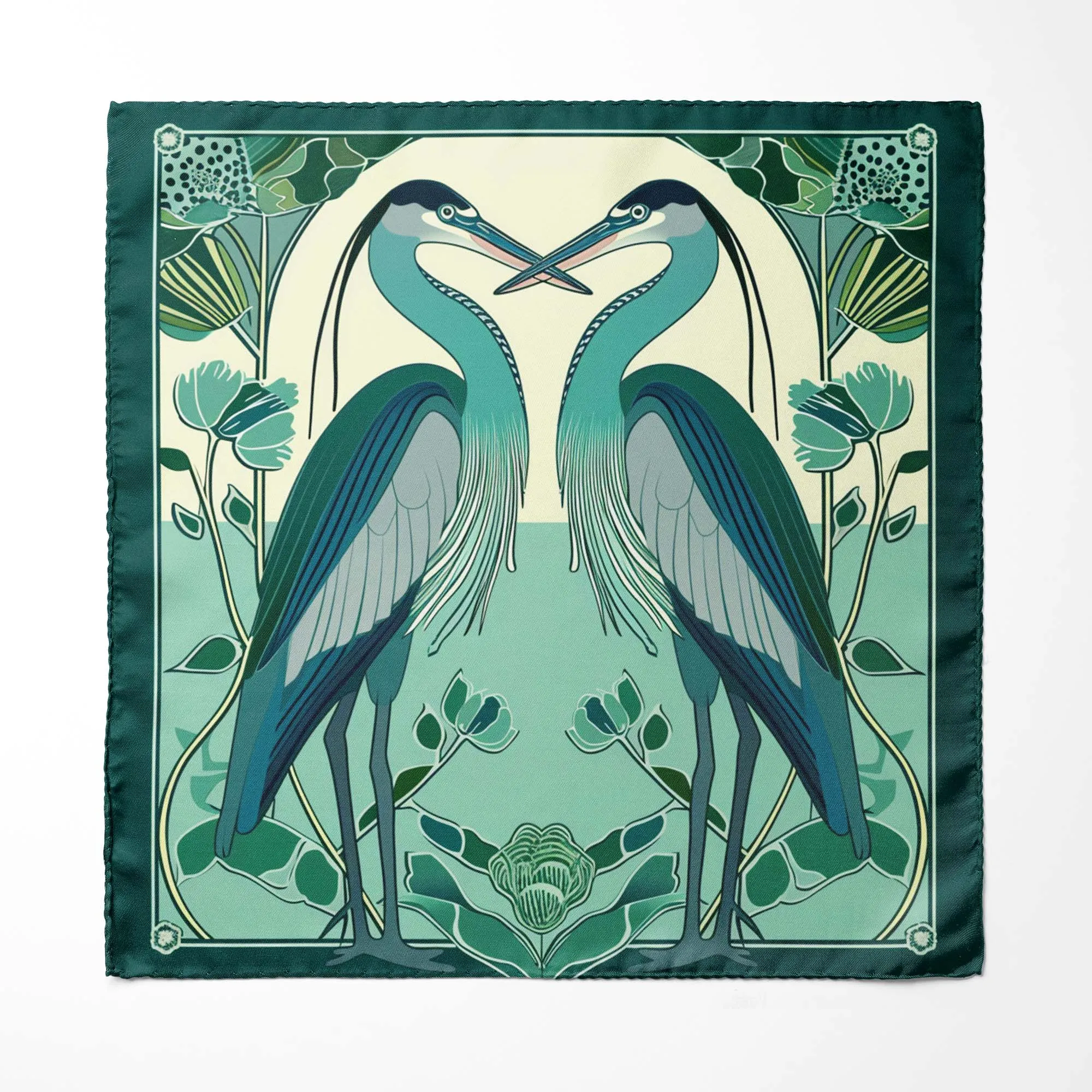 BABS PEASE SILK POCKET SQUARE