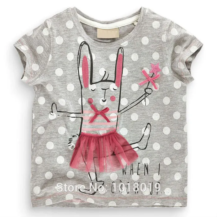 Baby Girls T-Shirts Clothing Children Toddler Kids Clothes Short Tees t Shirts Girls Summer