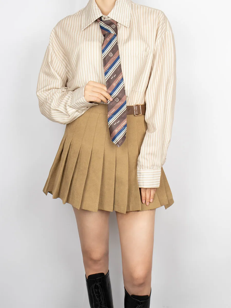 Badge Blazer & Shirt & & Vest & Skirt & Tie Five Piece Set