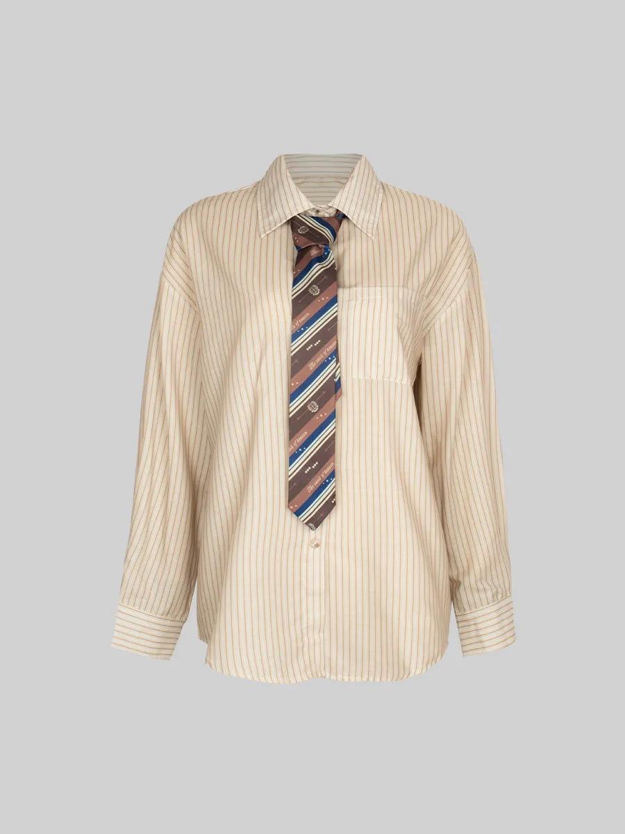 Badge Blazer & Shirt & & Vest & Skirt & Tie Five Piece Set