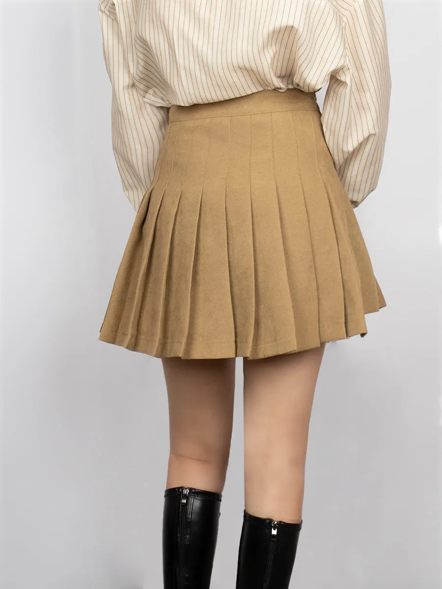 Badge Blazer & Shirt & & Vest & Skirt & Tie Five Piece Set