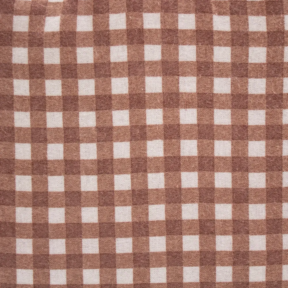 Bambury Gingham Flannelette Sheet Set Clove
