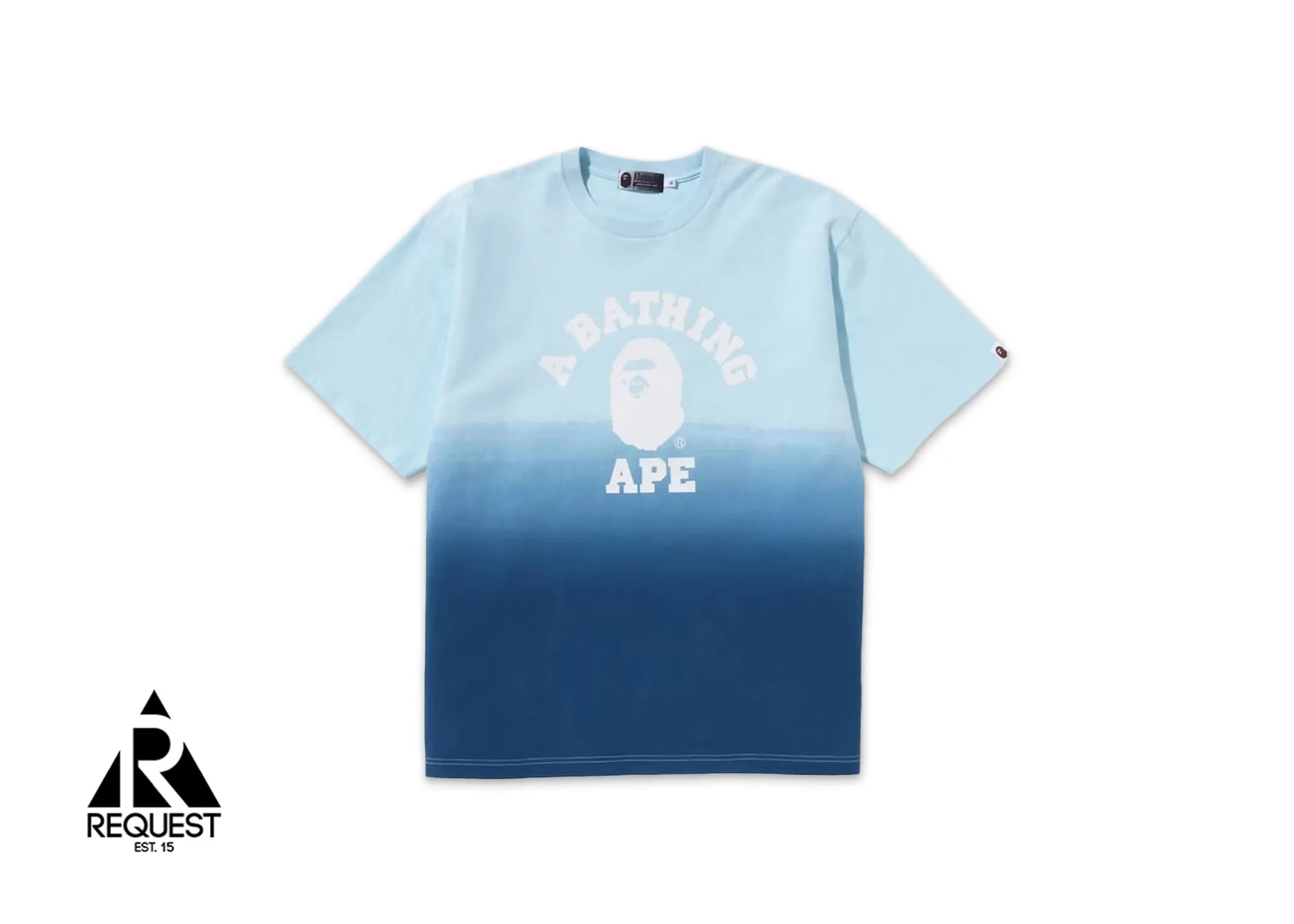 BAPE College Gradation Relaxed Fit Tee "Blue"