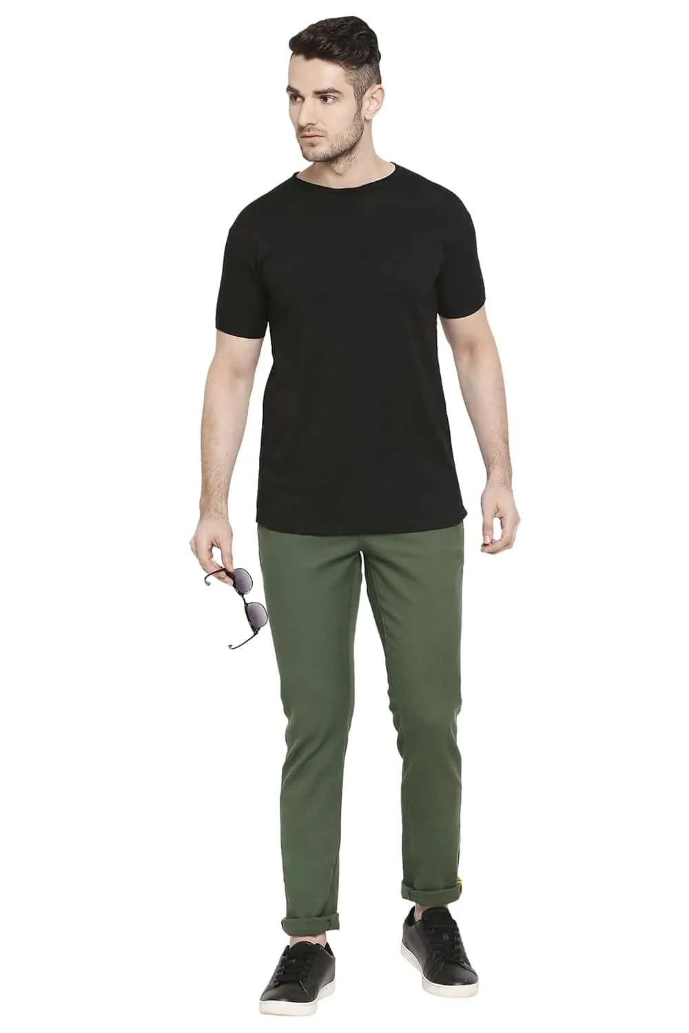Basics Tapered Fit Stretch Trousers