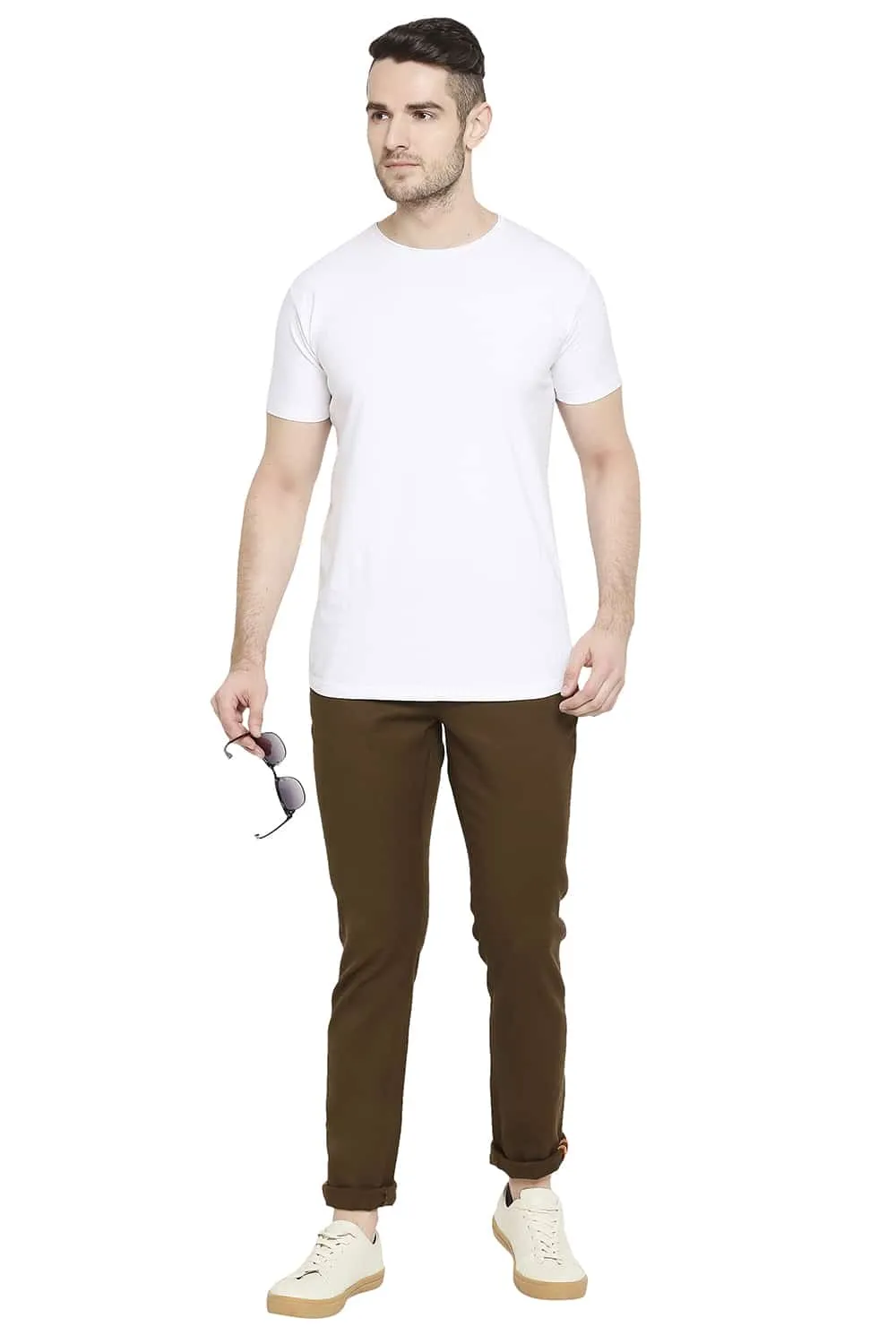 Basics Tapered Fit Stretch Trousers