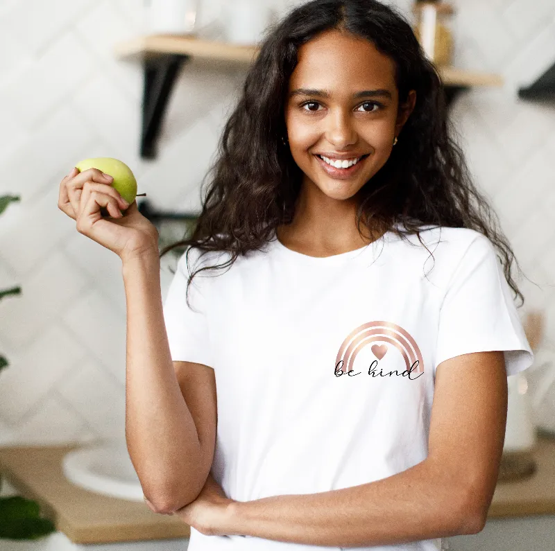 Be Kind - Rose Gold Rainbow Women's T-shirt