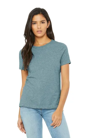 BELLA CANVAS Women's Relaxed CVC Tee BC6400CVC Heather Blue Lagoon