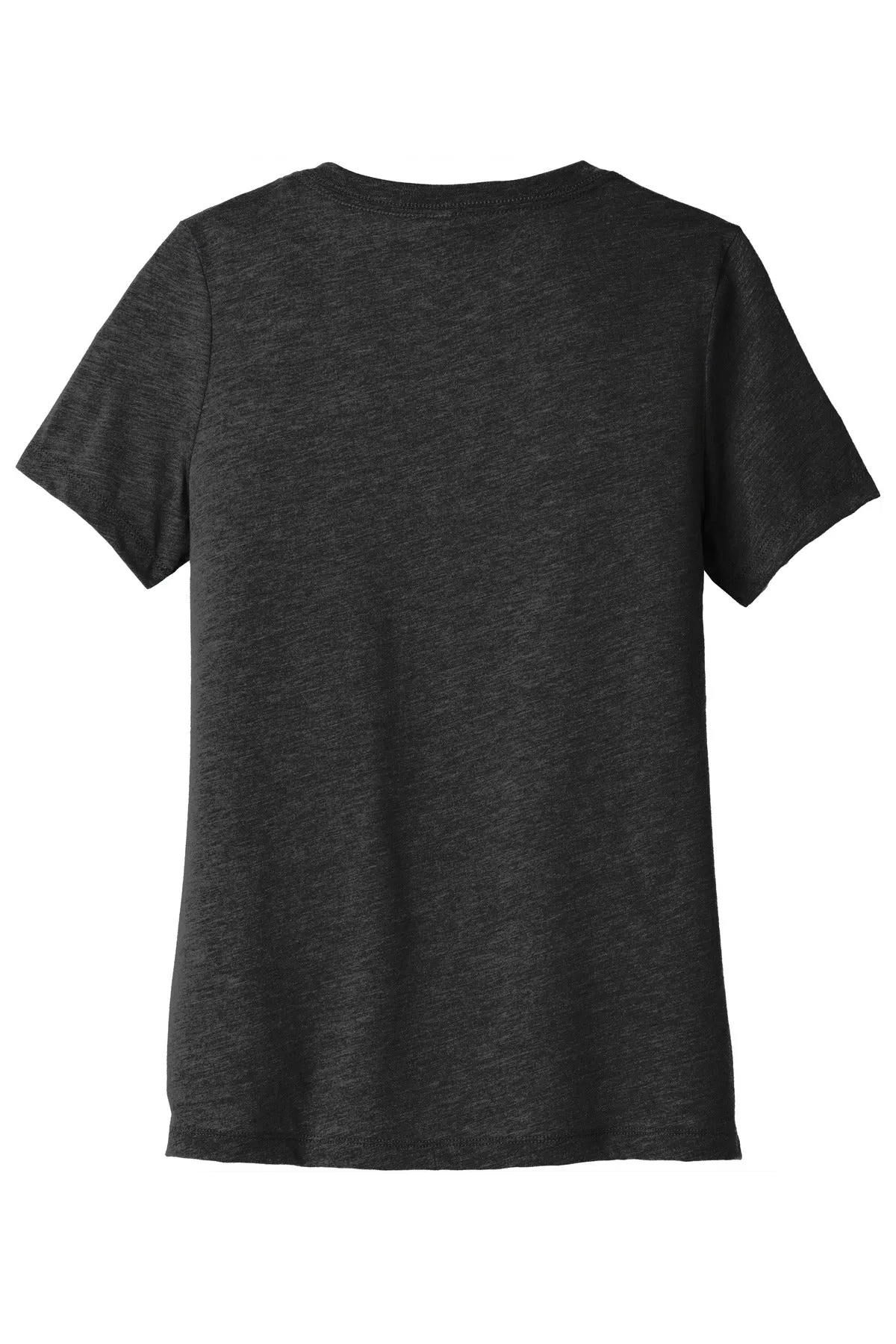 BELLA CANVAS Women's Relaxed Triblend V-Neck Tee BC6415 Charcoal-Black Triblend