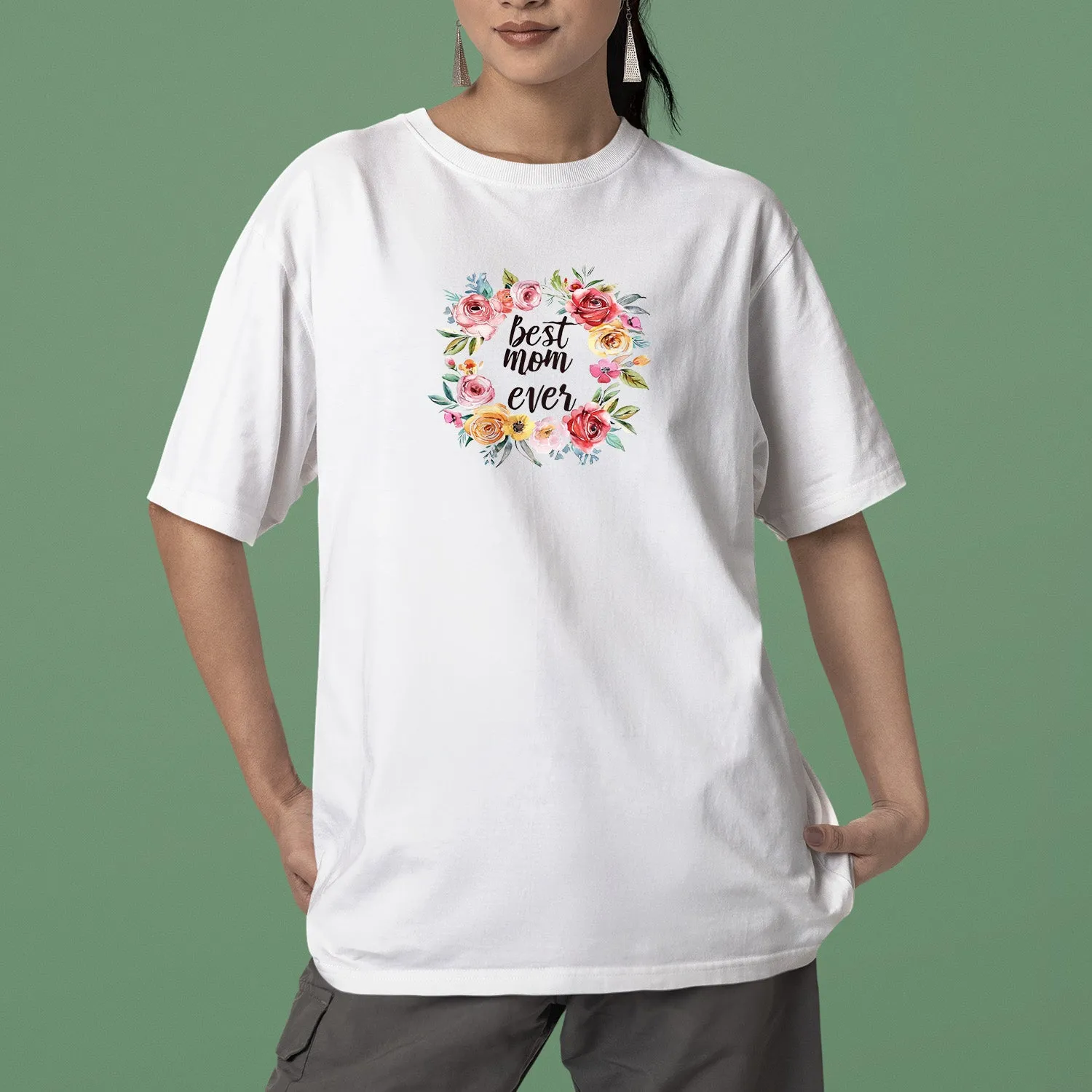 Best Mom Ever T-Shirt, Cute Floral Mom Shirt, Celebrate Mom, Mama Shirt, Mom Shirt, Mother's Day Gift
