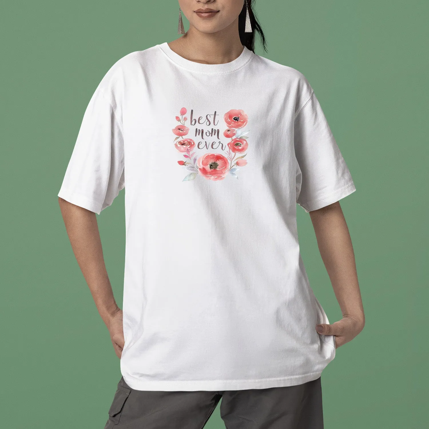Best Mom Ever T-Shirt, Cute Floral Mom Shirt, Celebrate Mom, Mama Shirt, Mom Shirt, Mother's Day Gift