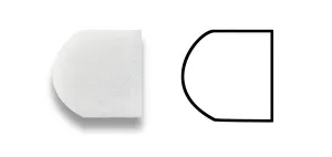 Bianco Venatino Marble 3/4 X 12 Polished Bullnose Liner- 4" Sample