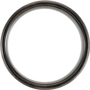 Black & Blue PVD Tungsten Grooved Band TAR52157 - 8 mm