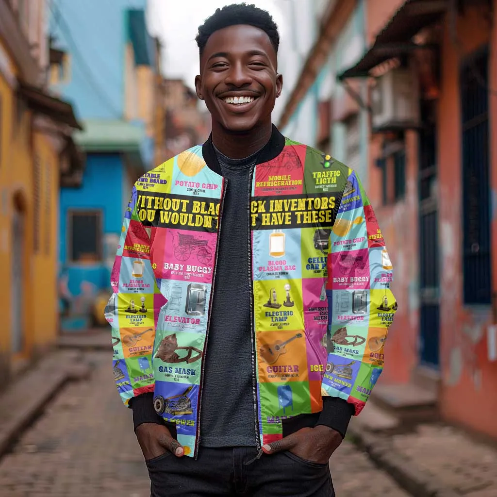 Black Inventions Bomber Jacket African-American Inventors DT02
