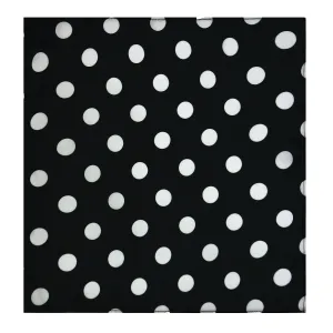 BLACK MEDIUM POLKA DOTS SILK POCKET SQUARE