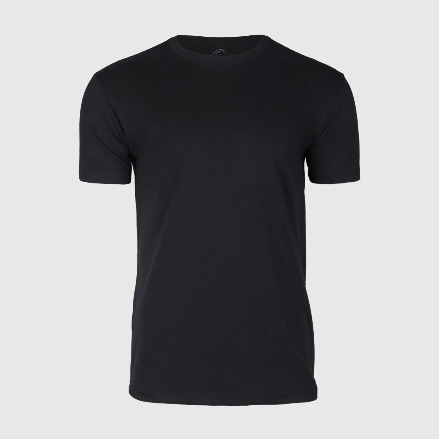Black Short Sleeve Crew Neck Tee