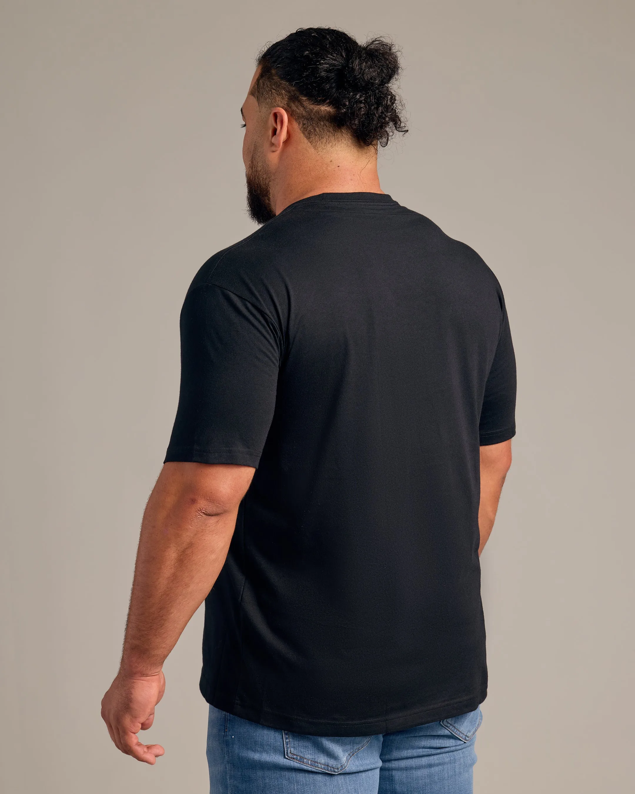 Black Short Sleeve Crew Neck Tee