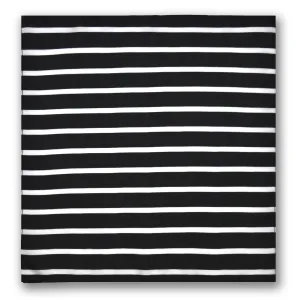 BLACK STRIPS SILK POCKET SQUARE