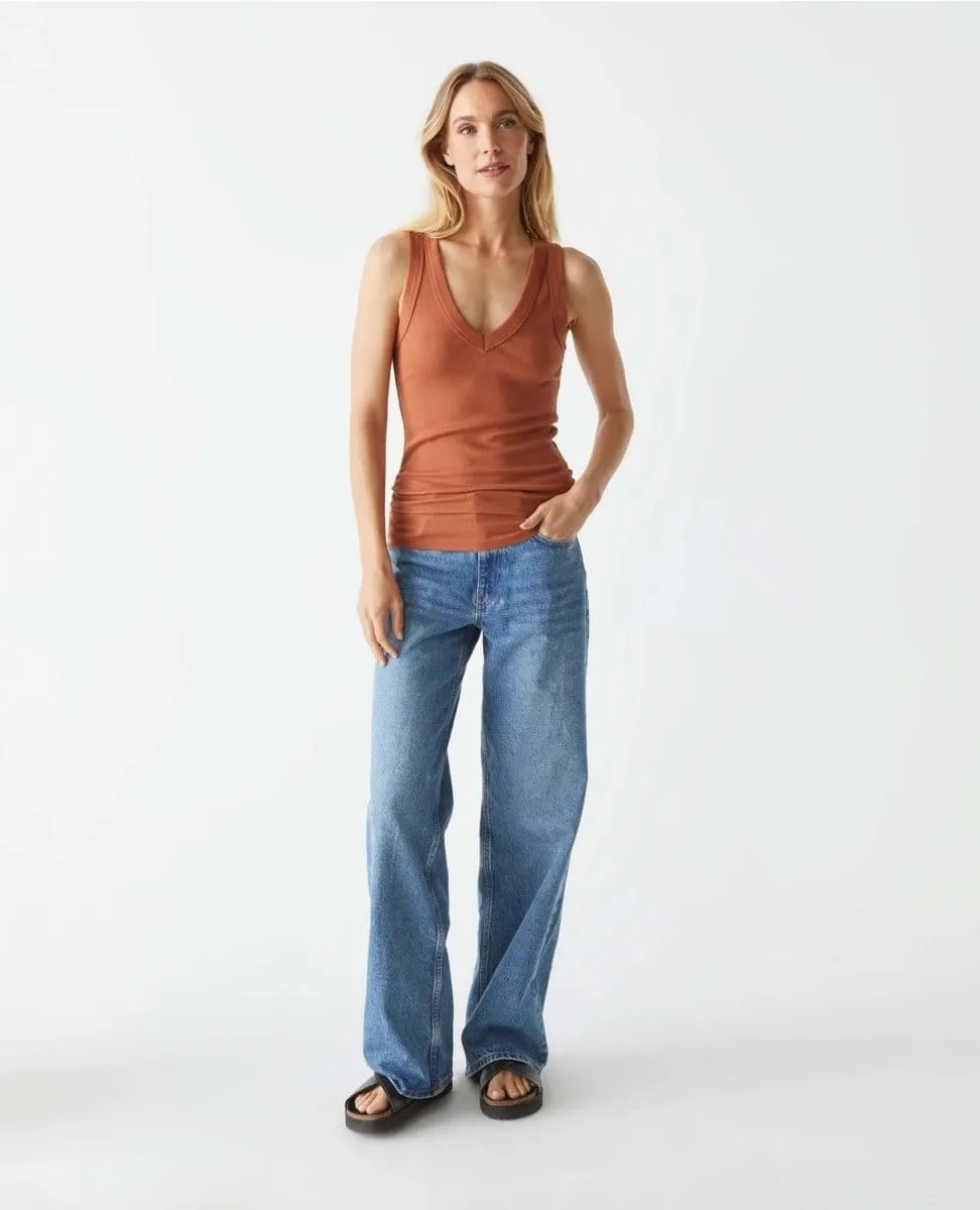 Blanche Ruched Tank Toffee