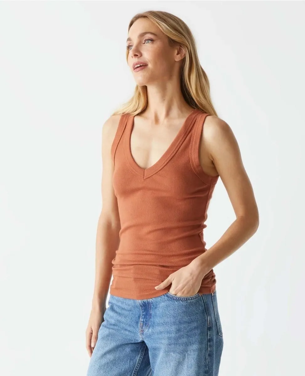 Blanche Ruched Tank Toffee