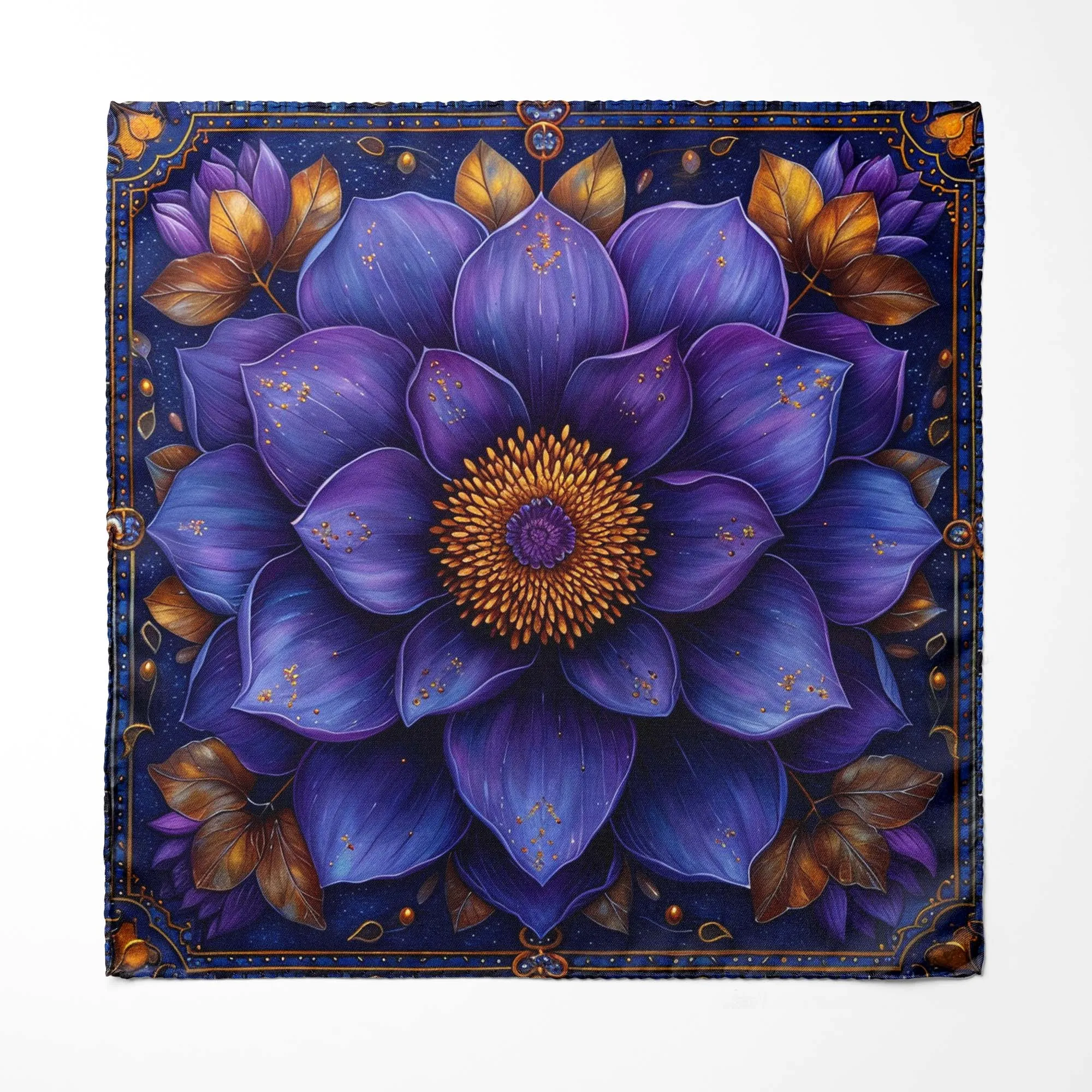 BLUE EXOTIC SILK POCKET SQUARE