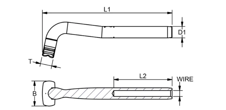 Bluewave "T" Terminal - 7mm and 9/32" wire