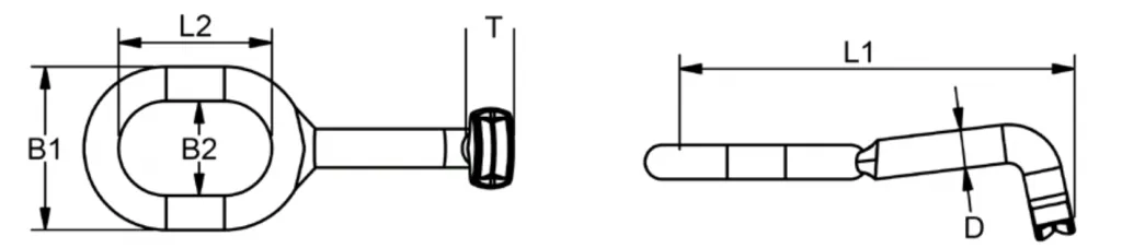 Bluewave T-Rope eye welded for 3 mm rope